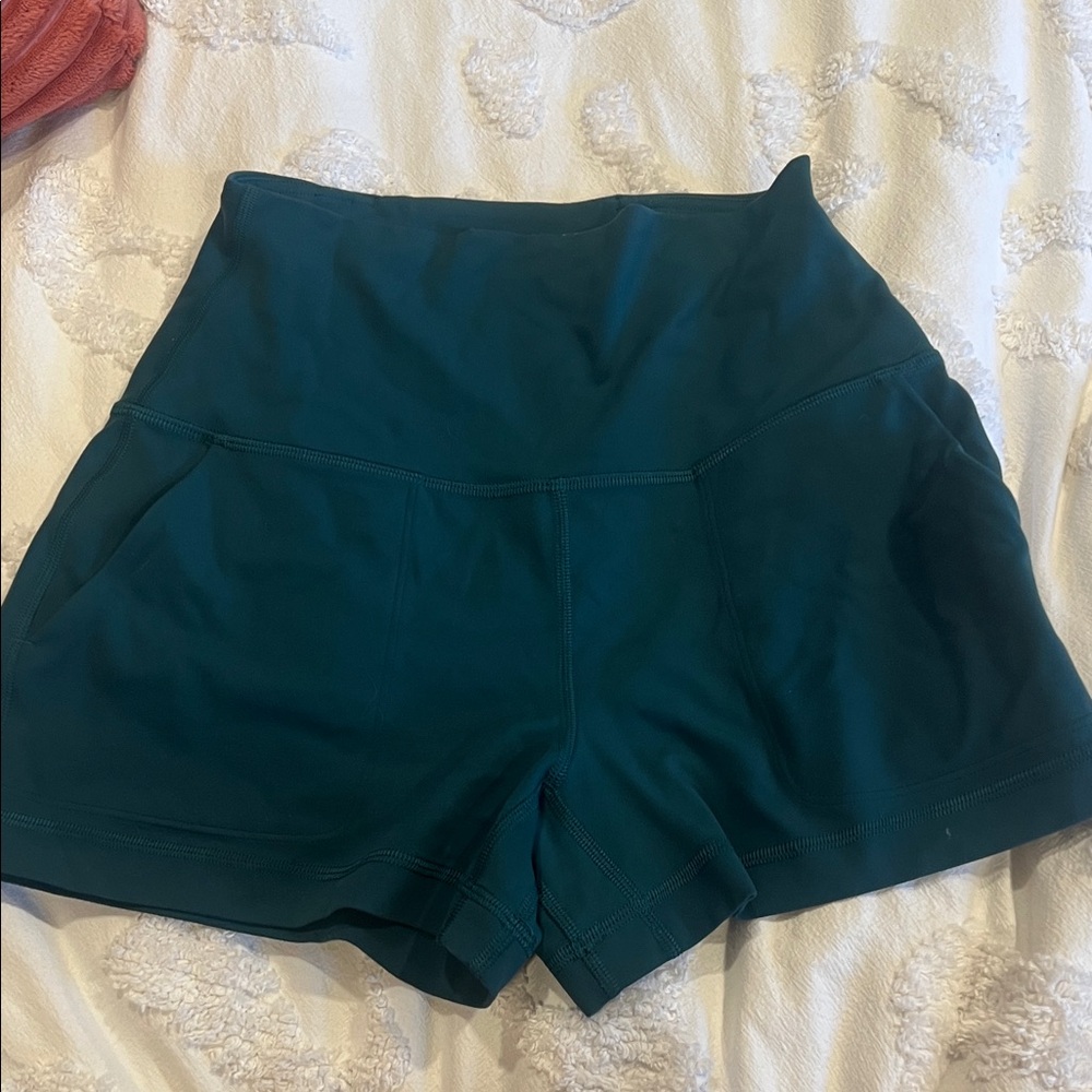 Lululemon Athletica High Waist Teal Shorts